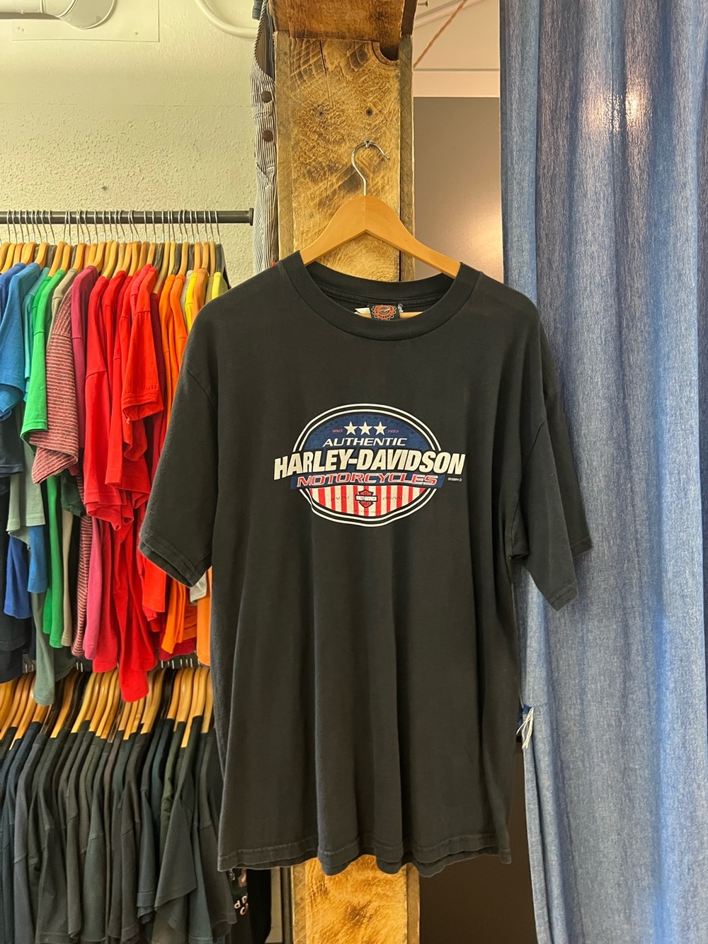 Vintage 1999 Authentic Harley Davidson Black Tee